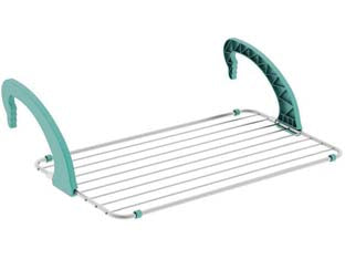 Stendibiancheria balcony 10 alluminio mt.10 - cm.56,5x105 - peso kg 0,84, stenditura mt.10, braccia regolabili e robuste