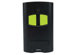 Radiocomando originale beninca per cancello mod. to.go 2 va - frequenza 433,92 MHz, colore nero e tasti verde