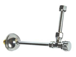 Rubinetto per cassetta wc con doppia cannetta - 3/8'x1/2' - cromato