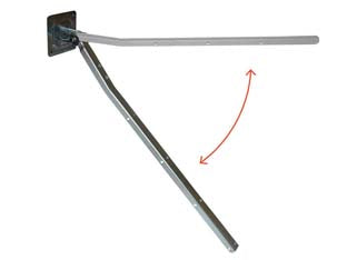 Stendibiancheria pieghevole da muro in acciaio zincato - cm.58x3x1,5 - coppia, salvaspazio