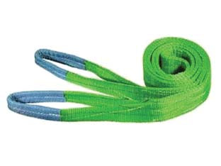 Cinghia di sollevamento con fascia a doppio strato mm.75 - mt.4 x mm75h. - portata Kg.2000 colore verde - asole rinforzate