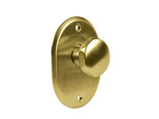 Mostrina ovale con pomolo in ottone lucido 331/35 - mm.70x90h. sp. mm.4 - pomolo mm.35 - con trattamento di elettrocataforesi per una piu' lunga durata di utilizzo