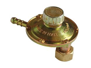 Regolatore gas bassa pressione a squadra serie lp060 - con attacco verticale, capacita 1 kg/h, taratura regolabile 20-60 mbar, attacco di entrata con dado 'ITALIANO' fil. W20x14 sx...