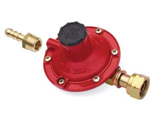 Regolatore gas bassa pressione con viti serie lp250 - con attacco orizzontale, modello con viti, capacita 4 kg/h, taratura 20-60 mbar, attacco di entrata con dado 'ITALIANO' fil. ...