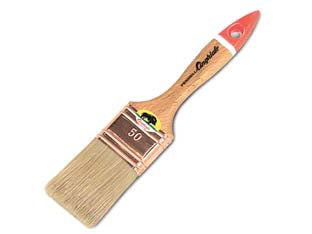 Pennellessa setola bionda ghiera ramata serie 537 - mm.30 - ghiera ramata e manico in legno verniciato, realizzata con setola bionda Chungking miscelata a filamenti Boartex, incollata c...