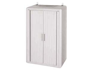 Copricaldaia linea himalaya grigio - cm.56x38,5x100 (est) - cm.46x35x92 (int) - con 2 serrande orizzontali scorrevoli salvaspazio, apertura reversibile cm.37x90, struttura in PVC estruso da mm.20, completo...