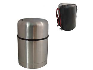 Portavivande termico con custodia - lt 1 - in acciaio inox 18/10