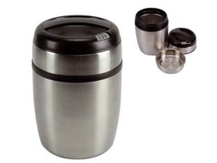 Portavivande termico con scomparti - lt 1,5 - in acciaio inox