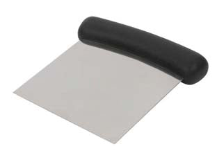 Raschietto rettangolare flessibile - cm 8,5x11 - acciaio inox, impugnatura in plastica