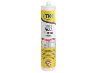 Adesivo di montaggio fissa tutto per interni tekafix bt - ml.300 bianco - adesivo di montaggio a base acqua, senza solventi in cartuccia, incolla con efficacia, legno, calcestruzzo, ceramica, pietra...