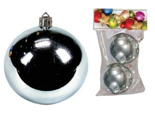 Sfere lisce colore argento - mm.80 in confezione da 2 pezzi - in plastica lucida