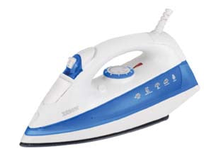 Ferro da stiro a vapore regolabile blue 2200w - 220/240v, piastra ceramica, termostato, indicatore luminoso di riscaldamento, vapore regolabile e colpo di vapore, autopuli...