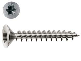 Viti panel-vit testa svasata piana torx acciaio chromiting - ø mm.4x16 - vite indicata per avvitamenti su legni duri o di elevato spessore, in applicazioni di carpenteria, in edilizia o nella realiz...