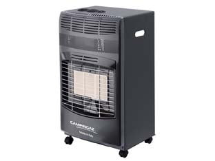 Stufa infrarossi a gas gpl 4100w nera ir 5000 - misure cm.45x35x78h. - peso Kg.13,4 - 4100w di calore con tre livelli di riscaldamento da 1366/2732/4100, adatta per superfici di mc. 82, alimentazione a gas GPL, ...