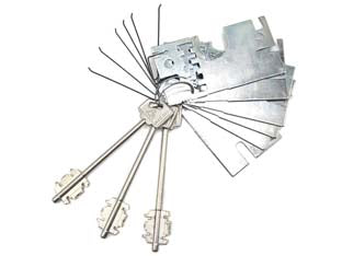 Gorges ambidestre chiave lunga mm.116 23-2000-21 - per serr. 2000-2200-2300-2350-2201-2205-2600 - per cambio cifratura serratura