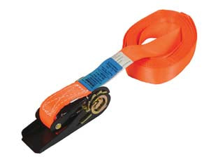 Cinghia mm.25 con mini-cricchetto art.8188c - mt.5 - con mini-cricchetto LC 750Kg. con serraggio ad anello, nastro poliestere (PES), larghezza mm.25