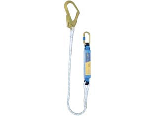 Corda anticaduta di assorbimento 362 - ø mm.11 - cm.140 - in poliammide, comprende un assorbitore di corda semistatica, un moschettone in acciaio con chiusura filettata e un moschetto...