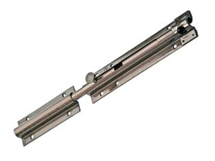 Catenaccio portalucchetto medio art.752 - mm.90x170 - bronzato, asta tonda, con incontro