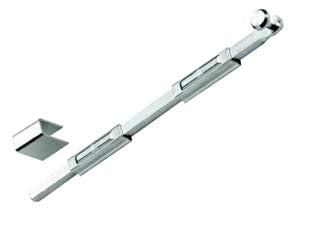 Catenaccio saldare quadro art.710 - mm.500 - acciaio zincato, asta quadra, con incontro