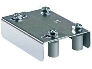 Piastra guidacancello 2 regolazioni 30 art.255 - mm.220x135-175 - acciaio zincato, oliva mm 30