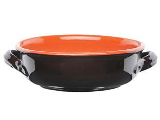 Casseruola in terracotta 2 manici brunella - cm.20 - terracotta con rivestimento ceramico, colore esterno marrone interno naturale, verniciatura senza piombo 100% certificata, ad...