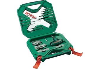 Valigetta x-line con accessori foratura e avvitamento pz.54 - 6 punte per metallo HSS ø mm.2-6, 5 punte per muro ø mm.5-10, 5 punte per legno ø mm.4-10, 8 bit di avvitamento, lunghezza mm...
