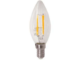 Lampada filo led oliva chiara e14 - 4w E14 - 2700°K calda - 470lm - 320° - 220-240V lampada led 320° a forma di oliva, durata media 25.000 ore, lampada dotata di tecnologia LED è in grado di emette...