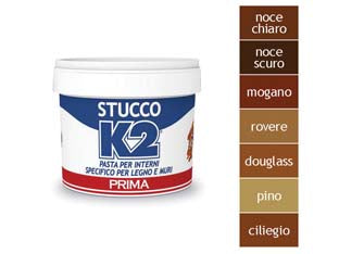 K2 stucco colorato in pasta per legno in barattolo - Kg.0,500 - wenge - stucco in pasta colorato linea legno, ottimo potere riempitivo e ottima resa, ottima aderenza su ogni tipo di supporto che si...