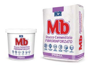 K2 mb rasante stucco in polvere cementizio fibrato - Kg.1 in barattolo - stucco in polvere cementizio bianco fibroringorzato con fibre che non si alterano nel tempo, composto da cemento, quarzo, ine...