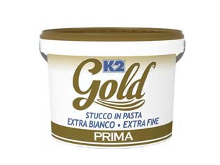 K2 gold stucco in pasta extra fine extra bianco in barattolo - Kg.5 - stucco in pasta extra fine ed extra bianco per pitture decorative, per interno, pronto all'uso, ideale come fondo per la prep...