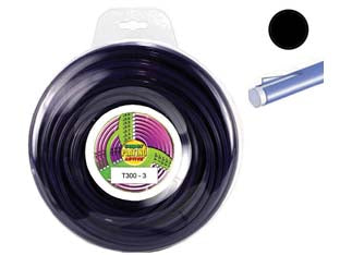 Filo nylon platino t300 tondo viola per decespugliatori - ø mm.3 - blister mt.15 - dotato di un'ulteriore guaina esterna evita il fenomeno dell'incollamento resistendo a temperature fino a 300°, la guaina agg...