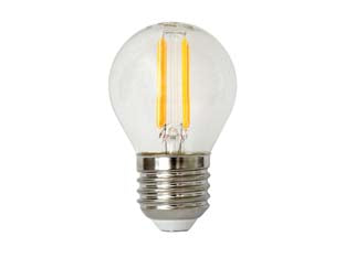 Lampada filo led sfera chiara e27 - 4w - E27 - 2700°K calda - 470 lm - 320° - -220-240V lampada led, durata media 15.000 ore, lampada dotata di tecnologia LED è in grado di emettere la stessa luminosità ...
