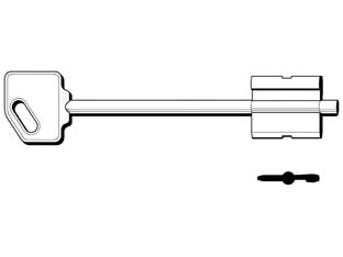 Chiavi doppia mappa cr 10 - mm.116 - in ottone nichelato (tipo Silca 5R16)