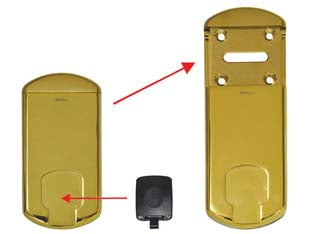 Defender magnetico minimag mg220 ottonato lucido - mm.57x118-163h. - in acciaio ottonato lucido, per serratura a doppia mappa, dotato di 2 chiavi con sistema codificato magnetico brevettato, cor...