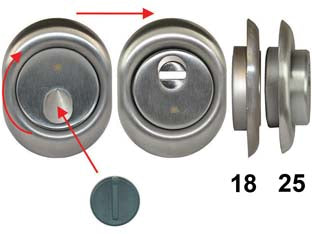 Defender magnetico mag monolito antiacido mrm29 cromo satinato - mm.68x88x25h. MRM29 - in acciaio cromato satinato, per cilindro europeo, interasse mm.38, dotato di 3 chiavi con sistema codificato magnetico breve...