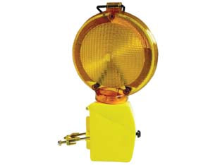 Lampada stradale moon led gialla - con staffa fissaggio, plastica antiurto, impermeabile, luce gialla, 2 led alta intensità luminosa, 2 funzioni: lampeggiante...