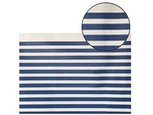 Tenda doccia peva bianca/blu striscia - cm 240x200 - con anelli scorritenda compresi