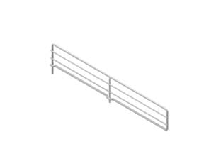 Divisorio rettangolare in filo cromato - mm.380 l.x80 h. - componente per arredamento negozio in acciaio cromato