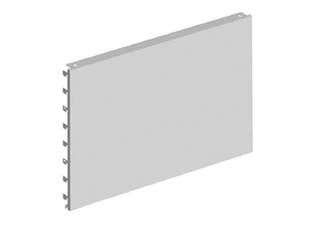 Fondale in lamiera liscio mm.400h grigio ral 7035 - mm.665 l.x400 h. - componente per arredamento negozio in acciaio verniciato, passo 25