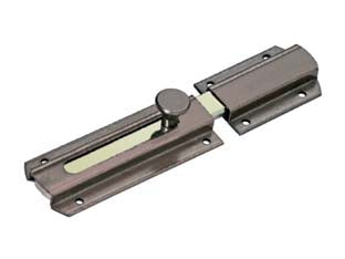 Catenaccio trasversale leggero art.805 - mm.55x80 - in acciaio bronzato, con incontro