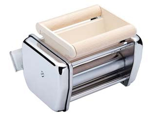Accessorio ravioli maker 3 per macchina pasta imperia - Tramoggia in materiale plastico, Rulli legno, permette di ottenere 3 ravioli misura cm.3x3