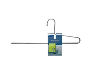 Stampella portapantaloni cuore casa - colore grigio - in acciaio rivestimento antiscivolo