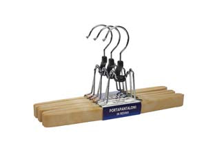 Stampella portacalzoni con pinza - set pz.3 - ideali per mantenere la stiratura dei pantaloni