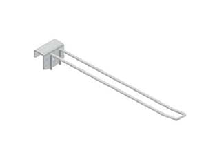 Gancio in filo cromato doppio per barre universali - ø mm.5x300 l. - in acciao cromato con aggancio universale ABU