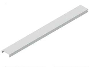 Coperchio per doppio fondale in lamiera grigio ral 7035 - mm.1330 l.x80 p. - componente per arredamento negozio in acciaio verniciato