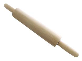 Mattarello in legno con manico girevole -cm.40 diametro cm.5 corpo cm.23 - in legno di faggio, manico girevole