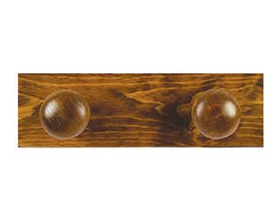 Appendiabiti in legno 2 posti noce - cm.9x29 - in legno di faggio