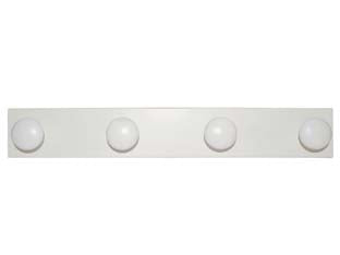 Appendiabiti in legno 4 posti bianco - cm.9x59 - in legno di faggio