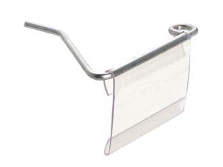 Targhetta in pvc porta cartello - mm.66x50 - in pvc trasparente, asta non compresa