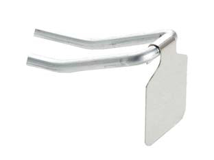 Targhetta in acciaio porta etichetta per ganci doppi - mm.28x30 - in acciaio nichelato